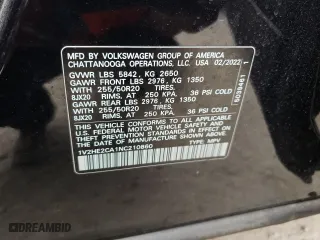 2022 Volkswagen Atlas Cross Sport 3.6L V6 SE w/Technology with VIN 1V2HE2CA1NC210860, listed as a Copart auction lot 42878543 with 19,614 mi miles. Bid and sale history available at carsss.com. Image 14.