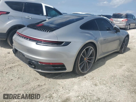 2021 Porsche 911 Carrera S with VIN WP0AB2A9XMS221638, listed as a Copart auction lot 73923744 with 0 mi miles and Salvage Title. Bid and sale history available at carsss.com. Image 3.
