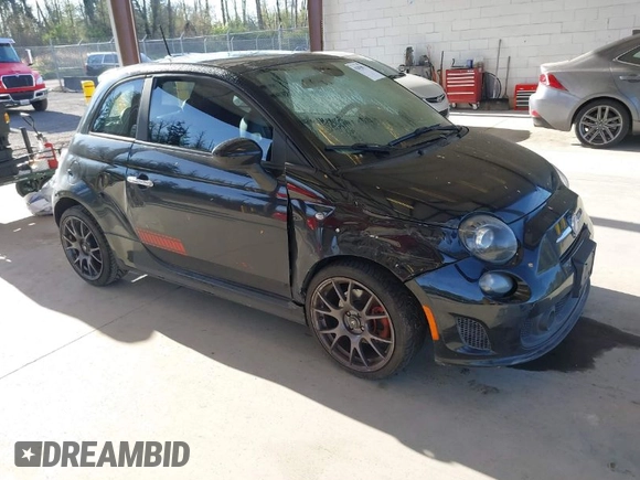 2015 FIAT 500 Turbo with VIN 3C3CFFHH2FT509287, listed as a IAAI auction lot 42030972 with 112,029 mi miles. Bid and sale history available at carsss.com. Image 1.
