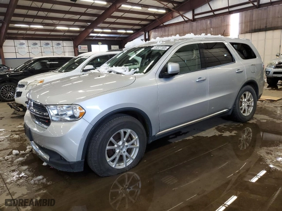 2013 Dodge Durango SXT with VIN 1C4RDJAG6DC578489, listed as a Copart auction lot 45327305 with 128,102 mi miles and Clean Title. Bid and sale history available at carsss.com. Image 1.