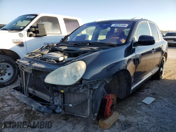 2005 Porsche Cayenne Turbo with VIN WP1AC29P35LA90093, listed as a Copart auction lot 85751494 with 0 mi miles and Salvage Title. Bid and sale history available at carsss.com. Image 1.