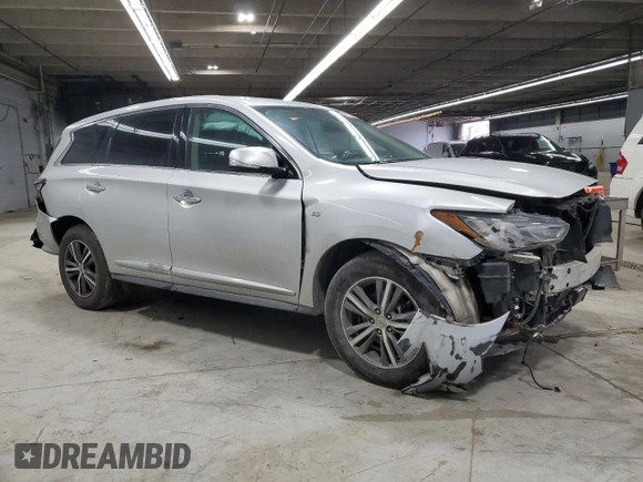 2019 Infiniti QX60 Pure z VIN 5N1DL0MM1KC558149, wystawiony jako Copart lot #47457215 z przebiegiem 61 434 mil mil oraz Szkoda całkowita • Salvage title. Historia ofert i sprzedaży dostępna na DreamBid. Obrazek 4.