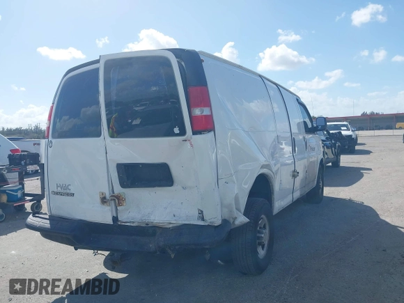 2018 Chevrolet Express Cargo Van with VIN 1GCWGAFP0J1177319, listed as a IAAI auction lot 41575100 with 132,479 mi miles. Bid and sale history available at carsss.com. Image 6.
