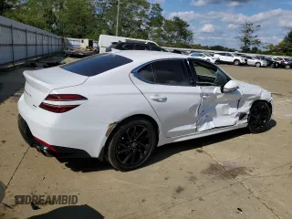 2022 Genesis G70 2.0T with VIN KMTG34TA2NU097012, listed as a Copart auction lot 72409144 with 56,103 mi miles and Salvage Title. Bid and sale history available at carsss.com. Image 3.