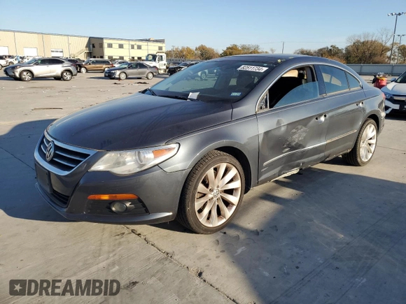 2012 Volkswagen CC Lux Limited with VIN WVWHN7AN5CE537803, listed as a Copart auction lot 82511734 with 124,416 mi miles and Salvage Title. Bid and sale history available at carsss.com. Image 1.