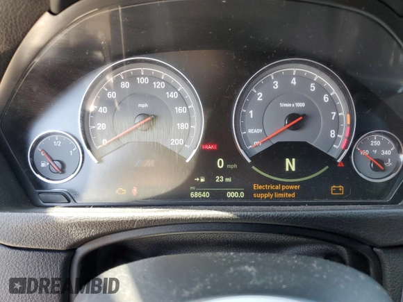 2015 BMW M3 with VIN WBS3C9C57FP806264, listed as a Copart auction lot 49001273 with 68,640 mi miles. Bid and sale history available at carsss.com. Image 9.
