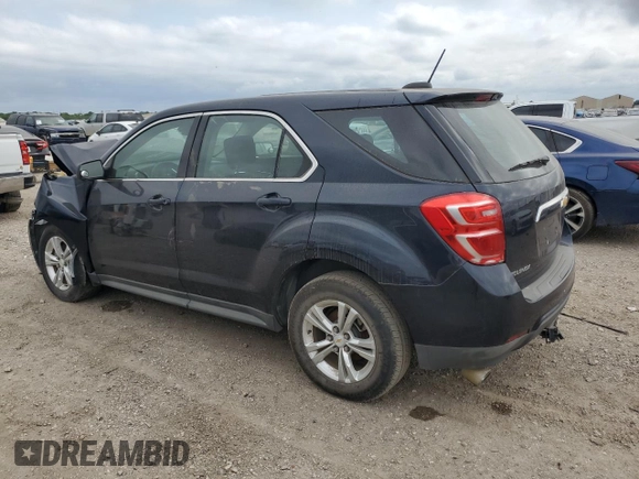 2017 Chevrolet Equinox LS with VIN 2GNALBEK2H1524453, listed as a Copart auction lot 53070015 with 0 mi miles and Salvage Title. Bid and sale history available at carsss.com. Image 2.
