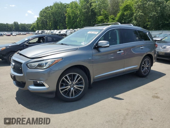 2019 Infiniti QX60 Luxe with VIN 5N1DL0MM1KC504950, listed as a Copart auction lot 61621525 with 95,199 mi miles and Salvage title. Bid and sale history available at DreamBid. Image 1.