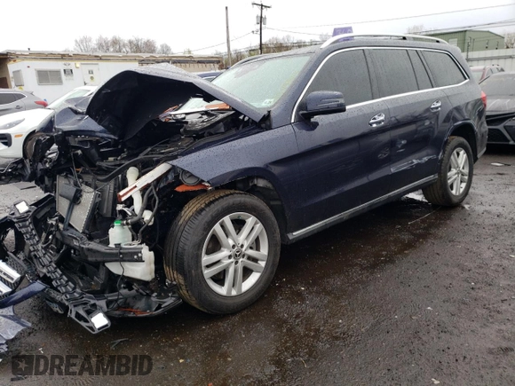 2019 Mercedes-Benz GLS 450 with VIN 4JGDF6EE2KB222937, listed as a Copart auction lot 51154354 with 49,196 mi miles and Salvage Title. Bid and sale history available at DreamBid. Image 1.