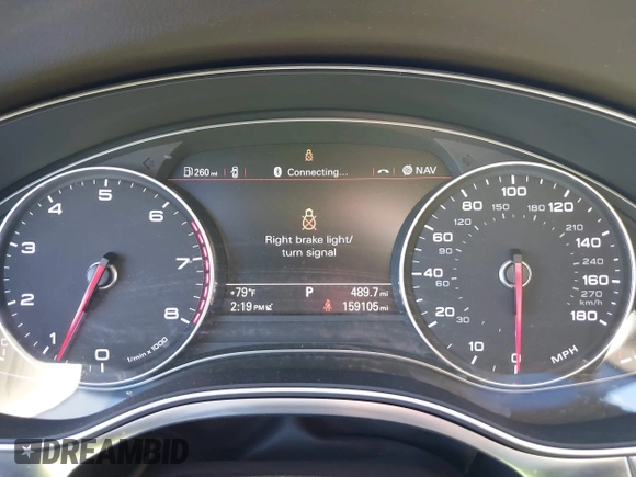 2013 Audi A7 3.0 Prestige with VIN WAU2GAFC2DN065112, listed as a IAAI auction lot 41117426 with 159,105 mi miles. Bid and sale history available at carsss.com. Image 7.