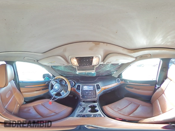 2013 Jeep Grand Cherokee Overland with VIN 1C4RJFCG0DC607214, listed as a Copart auction lot 43672575 with 188,026 mi miles and Salvage Title. Bid and sale history available at carsss.com. Image 14.