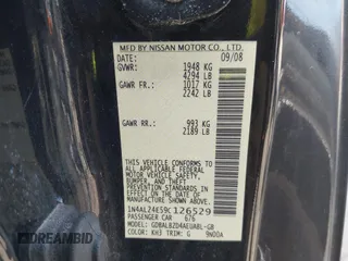 2009 Nissan Altima S z VIN 1N4AL24E59C126529, wystawiony jako IAAI lot #42183636 z przebiegiem 225 699 mil mil oraz . Historia ofert i sprzedaży dostępna na DreamBid. Obrazek 9.
