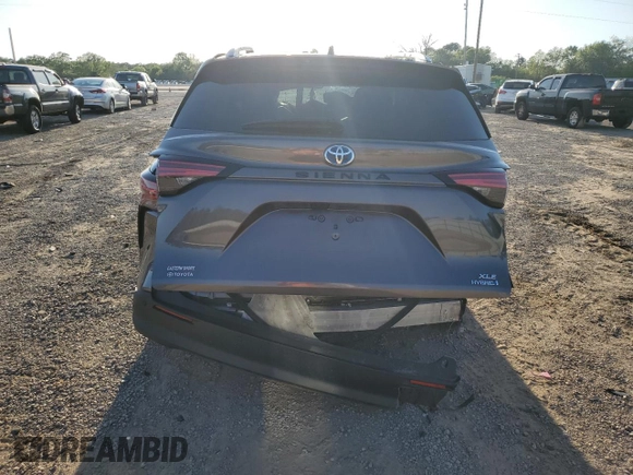 2022 Toyota Sienna XLE with VIN 5TDYRKEC6NS090587, listed as a Copart auction lot 51819805 with Not Provided miles and Salvage Title. Bid and sale history available at DreamBid. Image 6.
