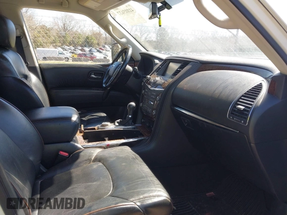 2018 Nissan Armada Platinum with VIN JN8AY2NE4J9735109, listed as a IAAI auction lot 41805637 with 186,219 mi miles. Bid and sale history available at carsss.com. Image 5.