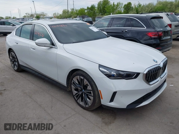 2024 BMW 5 Series 530i xDrive with VIN WBA53FJ03RCS25603, listed as a IAAI auction lot 42141231 with Not provided miles and . Bid and sale history available at DreamBid. Image 1.