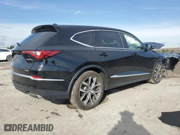 2022 Acura MDX w/Technology Package with VIN 5J8YE1H49NL037704, listed as a Copart auction lot 84958354 with 23,331 mi miles and Salvage Title. Bid and sale history available at carsss.com. Image 3.