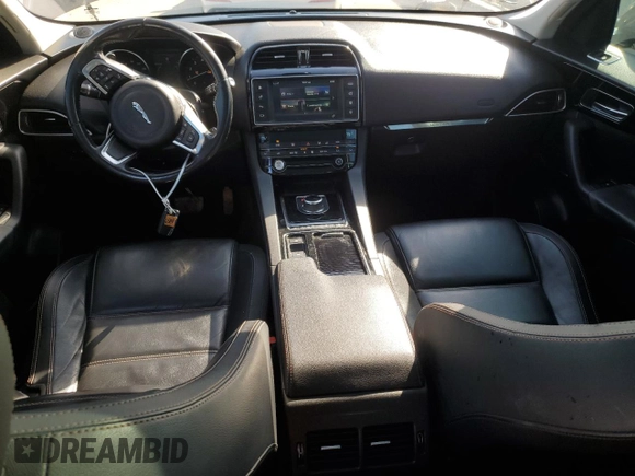 2018 Jaguar F-Pace 25t Prestige with VIN SADCK2FX8JA295985, listed as a Copart auction lot 47165295 with 75,196 mi miles and Salvage Title. Bid and sale history available at DreamBid. Image 8.