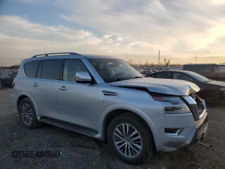 2022 Nissan Armada SV with VIN JN8AY2AD2N9675138, listed as a Copart auction lot 82432744 with 113,412 mi miles and Salvage Title. Bid and sale history available at carsss.com. Image 4.