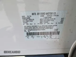 2024 Ford Edge Titanium z VIN 2FMPK4K98RBA75080, wystawiony jako IAAI lot #41843758 z przebiegiem 8687 mil mil oraz . Historia ofert i sprzedaży dostępna na DreamBid. Obrazek 9.