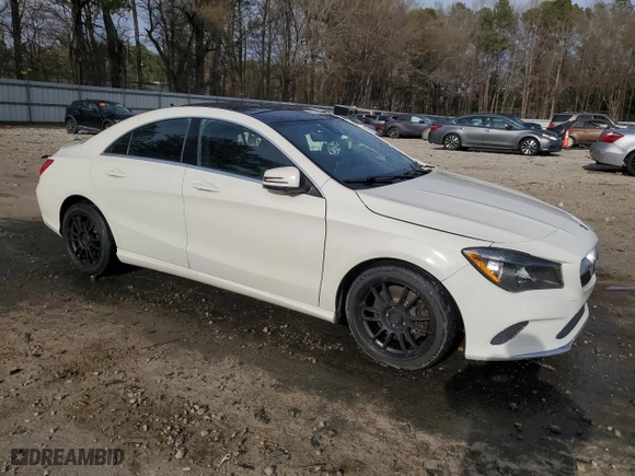 2018 Mercedes-Benz CLA with VIN WDDSJ4GB3JN610196, listed as a Copart auction lot 50212055 with 58,979 mi miles and Salvage Title. Bid and sale history available at carsss.com. Image 4.
