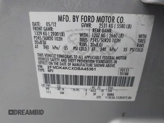 2013 Ford Edge Limited with VIN 2FMDK4KCXDBA45361, listed as a IAAI auction lot 41949856 with 202,586 mi miles. Bid and sale history available at carsss.com. Image 9.