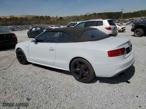 2014 Audi S5 Premium Plus with VIN WAUCGAFH2EN007003, listed as a Copart auction lot 50761345 with 104357 miles and Clean Title. Bid and sale history available at carsss.com. Image 2.