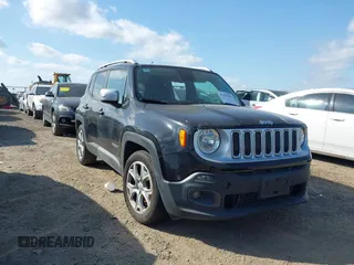 2016 Jeep Renegade Limited z VIN ZACCJADT7GPE30360, wystawiony jako IAAI lot #42012541 z przebiegiem 81 409 mil mil oraz . Historia ofert i sprzedaży dostępna na DreamBid. Obrazek 1.