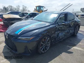 2021 Lexus IS 350 F Sport with VIN JTHGZ1B26M5040910, listed as a IAAI auction lot 42386842 with 26,627 mi miles and . Bid and sale history available at DreamBid. Image 2.
