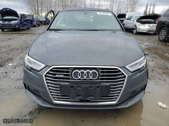 2018 Audi A3 Sportback e-tron Premium Plus with VIN WAUTPBFF3JA108718, listed as a Copart auction lot 85160584 with 46,155 mi miles and Salvage Title. Bid and sale history available at carsss.com. Image 5.