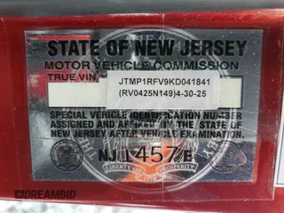 2019 Toyota RAV4 with VIN NJ1457E, listed as a Copart auction lot 50837324 with 44,266 mi miles and Salvage title. Bid and sale history available at DreamBid. Image 13.