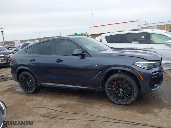 2022 BMW X6 xDrive40i with VIN 5UXCY6C08N9N30013, listed as a IAAI auction lot 41772245 with 23,198 mi miles. Bid and sale history available at carsss.com. Image 14.