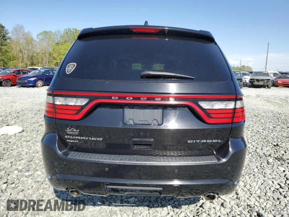 2017 Dodge Durango Citadel with VIN 1C4RDJEGXHC766870, listed as a Copart auction lot 53287365 with 222,047 mi miles and Salvage title. Bid and sale history available at DreamBid. Image 6.