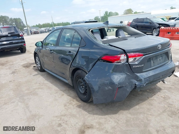 2023 Toyota Corolla LE with VIN 5YFB4MDE7PP024872, listed as a IAAI auction lot 42081981 with 44,563 mi miles. Bid and sale history available at carsss.com. Image 3.