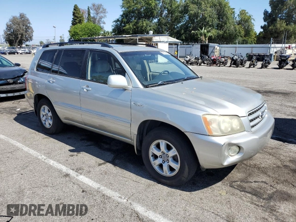 2003 Toyota Highlander z VIN JTEGF21A630108736, wystawiony jako Copart lot #59310815 z przebiegiem 128 376 mil mil oraz Czysty tytuł • Clean title. Historia ofert i sprzedaży dostępna na DreamBid. Obrazek 4.