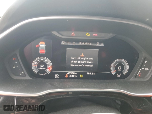 2021 Audi Q3 S line Premium Plus with VIN WA1EECF37M1006141, listed as a Copart auction lot 63611225 with 43,996 mi miles and Non repairable. Bid and sale history available at DreamBid. Image 9.