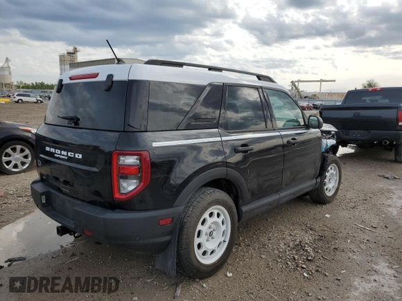 2023 Ford Bronco Sport Heritage с VIN 3FMCR9G69PRD62903, выставлен на аукционе Copart как лот 53457665 с пробегом 15 829 миль миль и Списание • Salvage title. История ставок и продаж доступна на DreamBid. Изображение 3.