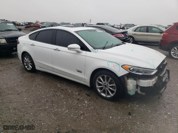2017 Ford Fusion Energi Titanium with VIN 3FA6P0SU8HR184935, listed as a Copart auction lot 43688255 with 0 mi miles and Salvage Title. Bid and sale history available at carsss.com. Image 4.