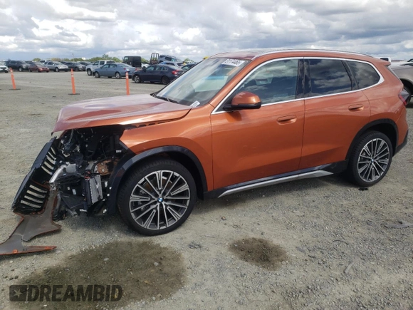 2025 BMW X1 xDrive28i with VIN WBX73EF03S5094250, listed as a Copart auction lot 51174465 with 51 mi miles and Salvage title. Bid and sale history available at DreamBid. Image 1.