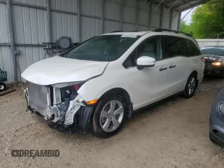 2019 Honda Odyssey EX-L with VIN 5FNRL6H76KB045998, listed as a Copart auction lot 51854455 with 42,558 mi miles and Salvage Title. Bid and sale history available at carsss.com. Image 1.