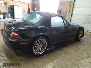 2001 BMW Z3 3.0i with VIN WBACN53411LJ55812, listed as a Copart auction lot 78476994 with 77,814 mi miles and Salvage Title. Bid and sale history available at carsss.com. Image 3.
