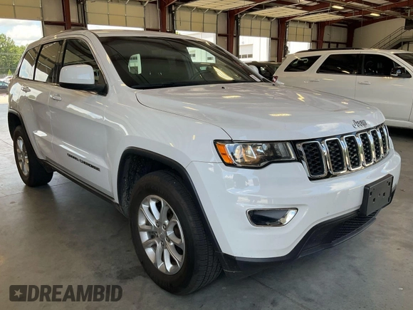 2021 Jeep Grand Cherokee Laredo X with VIN 1C4RJFAG5MC725567, listed as a IAAI auction lot 42585788 with 63,833 mi miles and . Bid and sale history available at DreamBid. Image 1.