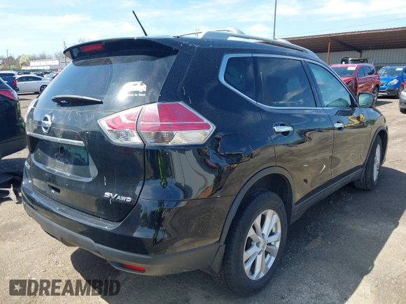 2015 Nissan Rogue SL with VIN 5N1AT2MV0FC767735, listed as a IAAI auction lot 41952625 with 134,870 mi miles and . Bid and sale history available at carsss.com. Image 4.
