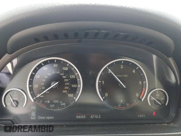 2014 BMW 5 Series 535d xDrive with VIN WBAFV3C57ED685132, listed as a Copart auction lot 60413005 with 94,355 mi miles and Salvage title. Bid and sale history available at DreamBid. Image 9.