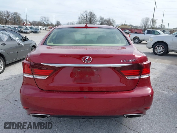 2013 Lexus LS 460 with VIN JTHBL5EF5D5121592, listed as a IAAI auction lot 41821080 with 169,055 mi miles and . Bid and sale history available at DreamBid. Image 16.