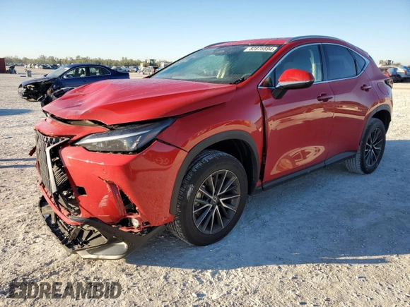 2023 Lexus NX with VIN 2T2GDCAZ3PC005206, listed as a Copart auction lot 82875594 with 9,455 mi miles and Salvage Title. Bid and sale history available at carsss.com. Image 1.
