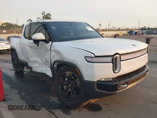 2024 Rivian R1T Adventure with VIN 7FCTGBAA8RN034385, listed as a IAAI auction lot 41302496 with 10,573 mi miles. Bid and sale history available at carsss.com. Image 1.