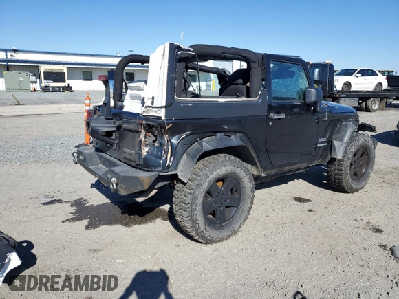 2012 Jeep Wrangler Sport with VIN 1C4AJWAG4CL227968, listed as a Copart auction lot 45925685 with 134,755 mi miles and Salvage title. Bid and sale history available at DreamBid. Image 3.