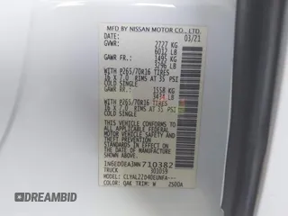 2021 Nissan Frontier SV z VIN 1N6ED0EA3MN710382, wystawiony jako IAAI lot #42083600 z przebiegiem 43 022 mil mil oraz . Historia ofert i sprzedaży dostępna na DreamBid. Obrazek 9.