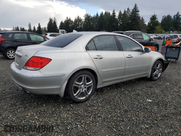 2006 Acura RL with VIN JH4KB16526C000258, listed as a Copart auction lot 50837075 with 129,833 mi miles and Salvage Title. Bid and sale history available at DreamBid. Image 3.