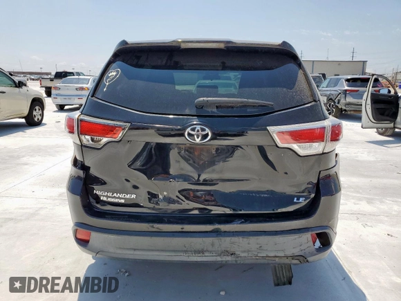 2014 Toyota Highlander LE z VIN 5TDZARFH0ES008478, wystawiony jako Copart lot #59300555 z przebiegiem 117 163 mil mil oraz Szkoda całkowita • Salvage title. Historia ofert i sprzedaży dostępna na DreamBid. Obrazek 6.